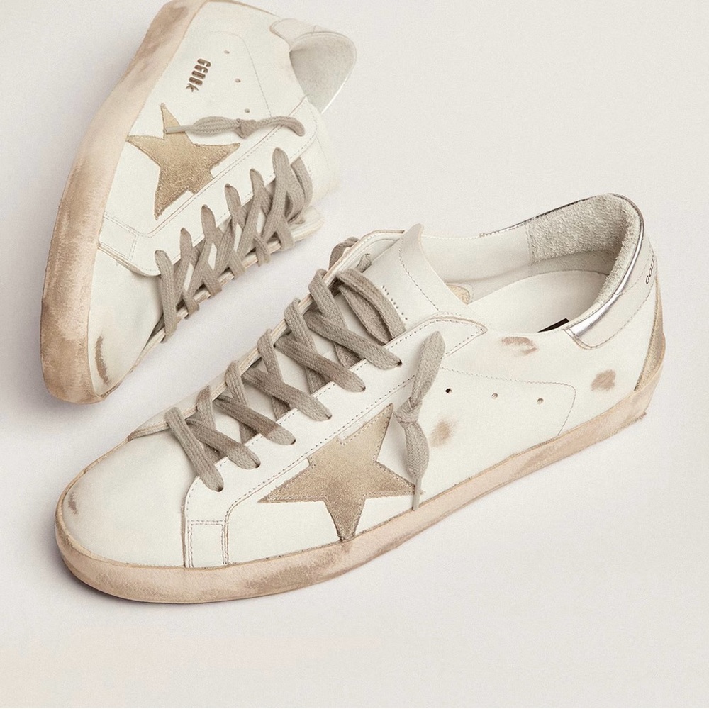 GOLDEN GOOSE Super-Star made in Italy leather sneakers - fits women’s size 6.5